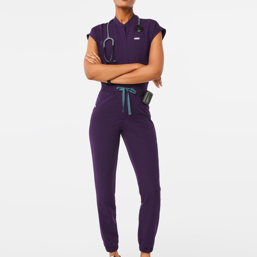 Women's Purple Figs Jumpsuit Scrubs